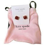 Kate Spade New  Red Glitter Square Stud Earrings Photo 0