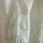 None Cable knit cardigan. Chucky. Oversized. Boxy. Cap sleeve. Large button. Size M Photo 1