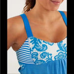 Lululemon  Run: Back On Track Tank Laceoflage Polar Cream Beaming Blue Size 8 Photo 4