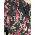 CHAPS Black Floral Western Button Up No Iron Top Blouse Photo 1