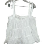 American Eagle White Tank Women's Medium Western Boho Summer Minimal Country Photo 0