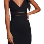 Lulus Lulu’s - NWT Cocktails & Confidence Black Crochet Bodycon Mini Dress Sz Small Photo 0