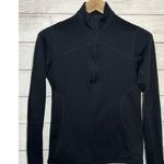 Patagonia Sweater Womens Size Small Black 1/4 Zip Pullover Stretch Fleece Photo 0