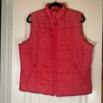 Liz Claiborne  Women's Pink Puffer Vest, Hot Pink and Neon Green, size L Photo 1