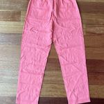 J.Crew Pink Linen Pants with Drawstring Waist & Deep Pockets Photo 1