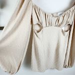 NWT Rumer Delilah Long Sleeve Mini Dress in Nude Size Small Photo 4
