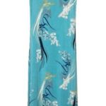 Joan Vass Teal Blue Floral Summer Maxi Dress Size Small Photo 0