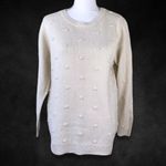 Apt. 9 Apt.‎ 9 Women's Cream Textured Dot Knit Long Sleeve Crew Neck Sweater Photo 1