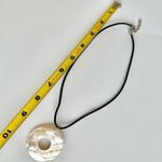 Abalone circle pendant necklace on cord Photo 6