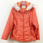 Vintage Burnt Orange Fur Hooded Ski Jacket Size M Photo 0