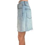 Madewell Blue Light Wash Frayed Raw Hem Pencil Straight Denim Jeans Skirt Sz 26 Photo 1