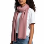 Women’s Bundle 3 Oblong Scarfs Solid Bright Jewel Colors Yellow Red Rose Pink Photo 3