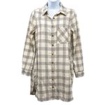 Urban Outfitters Entro Oversized Plaid Print Long Sleeve Shirt Dress Button Front Chest Pocket Photo 16