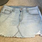 American Eagle Light Wash Jean Skirt Photo 0