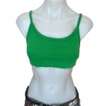 Camila Coelho Sports Bra Kelly Green SMALL Bralette Cotton High Impact USA NEW Photo 3
