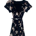 Abercrombie & Fitch Womens Navy Floral Wrap Dress in Size Small Photo 2