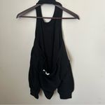 Lanston Sport Porter Halter Pullover Black Athleisure Casual Neutral Open Back Size M Photo 4