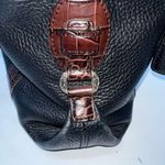 Brighton Black & Brown Pebble Leather Medium Shoulder Bag Tote Purse With Braide Photo 11