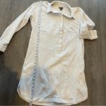 Roots  White & Black Striped Long Sleeve 100% Cotton Dress Women’s Size Small Photo 3