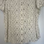 Wizarding World Harry Potter Size 2 Button Up Short‎ Sleeve Shirt Hogwarts Logo Tan Photo 2