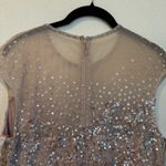 Mac Duggal NWOT  5619 Beige Embellished Illusion High Neck Cap Sleeve Gown Nude Photo 6