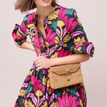 J.Crew  Floral Tiered Long Sleeve Dress Size US‎ 2 Colorful Long Sleeve Photo 0