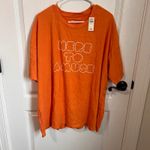 Aerie  Orange XL Graphic Tee "Here To Amuse" Relaxed Fit Cotton Blend T-Shirt Photo 1