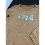 Womens Cactus Print Long Sleeve Brown Tunic Top Casual Cute‎ size M Size M Photo 1