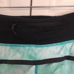 Lululemon Speed Shorts Size 4 with Green, White, and Black Spray Dye Vapor Photo 5