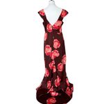 Formal Dress 12 Y2K Long Special Occasion Gown Floral Holiday Party Large Boho Brown Photo 8