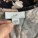 J Jill Floral Tunic Dress XL Black Pink‎ Long Sleeve Cottagecore Stretch Soft Photo 3
