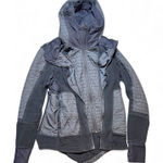 Lululemon Fleecy Keen Quilted Fleece Hooded Jacket Black Womens Size 4 FLAW** Photo 0