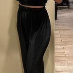 Two Piece Set Crop Top Flare Pants High Waisted High Rise Wide Leg Cropped Tee Shirt T Photo 1