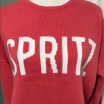 Show Me Your Mumu Spritz Sweater Coral Graphic Knit cropped sweater Medium Photo 2