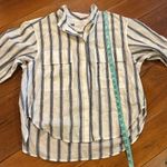 Frame  Safari Striped Long Sleeve Button Down Shirt   Photo 6