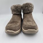 Skechers Women's Booties Size 6.5 Easy Going Leather Suede Knit Trim Boots Photo 8