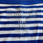 Cotton On  Blue White Scoop Neck Stripe Shirt Size Large NWT #4836 Photo 1