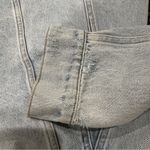 Sage Light Wash Cropped Denim Jacket with Raw Hem Photo 7
