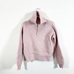 Barbour  Stavia Knit Rosewater Pink Zipper Sweater Size 4 Photo 3