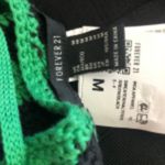 Forever 21 NWT  Chevron Sweater-Knit Halter Top Crochet Striped Green/Black sz M Photo 9