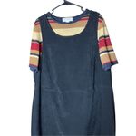 Vintage 90’s Casual Corner Annex Jumper Dress and Shirt Size 14W Black Size L Photo 1