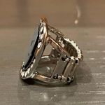 Paparazzi NWOT BEACH BIJOU - BLUE SHELL-LIKE IRIDESCENT FLECK SILVER RING - Photo 4