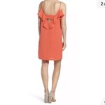 Felicity & Coco Isabella Sleeveless Ruffle V Neck Dress in Fire Coral Size M Pink Size M Photo 1