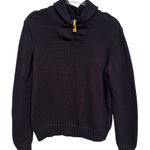 Ralph Lauren Lauren Navy Cotton Sweater Gold Toggle Size M Photo 0