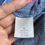 Harper Heritage  Denim Hooded Crop Bomber Full Zip Jacket Size XS Photo 2