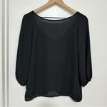 brenda's BRENDA’S | Chic Black Top with Leopard Print Bow Photo 1