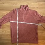 ONIA dusty pink terry cloth 1/4 zip pullover size large Photo 9