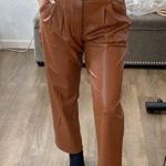 Abercrombie & Fitch Brown High Waist Faux Leather Pants Sz XS Photo 1