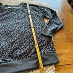Splendid  Charcoal Leopard Print Sweatshirt Size Small Photo 5