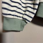 Madewell  MWL Velour Crewneck Sweatshirt in Stripe
Size XS Photo 4